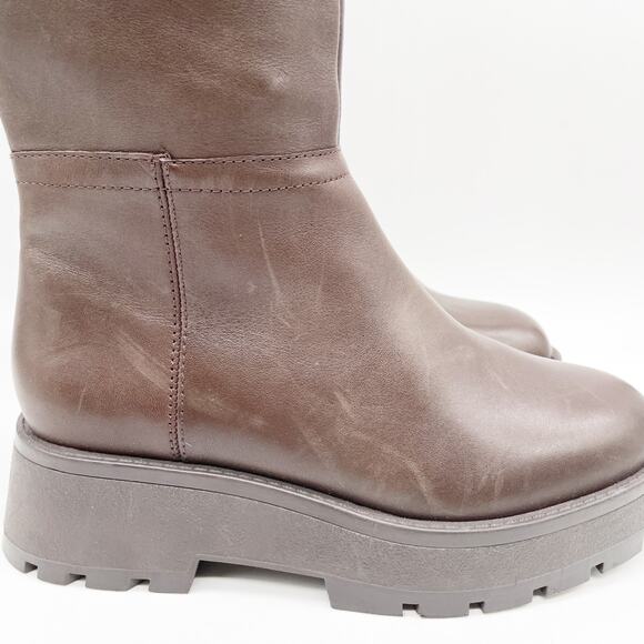 Vince Camuto Women's Nettrio Leather SideZip Over The Knee Boots Brown Size 5.5M - Picture 10 of 13